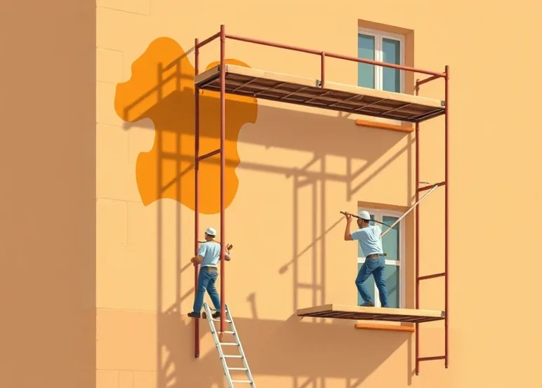 Ravalement de façade en pierre, nettoyage et application d'enduit
